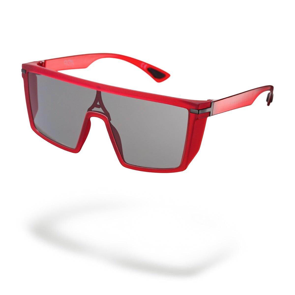 JAGUAR C4 red sunglasses with bold design and dynamic lines, part of the Happy collection.