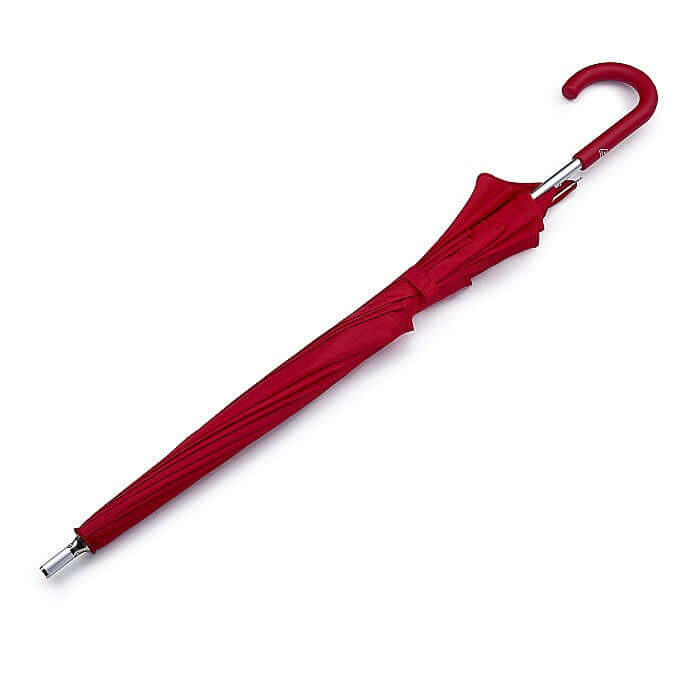 Ombrello Heart Walker UV red umbrella, heart-shaped design, lightweight fiberglass construction, 100 cm diameter when open.