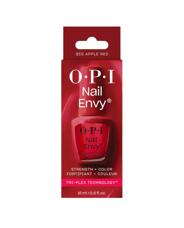 O.P.I. Nail Envy in Big Apple Red, 15 ml, strength and color for healthier nails using Tri-Flex Technology.