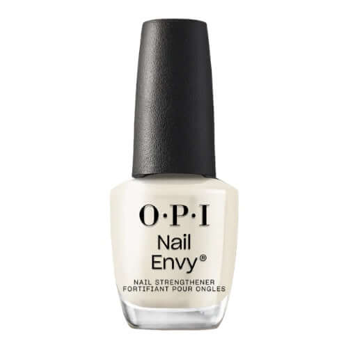 OPI Nail Envy Nail Strengthener bottle with sleek black cap for healthy, strong nails in a clear, stylish design.
