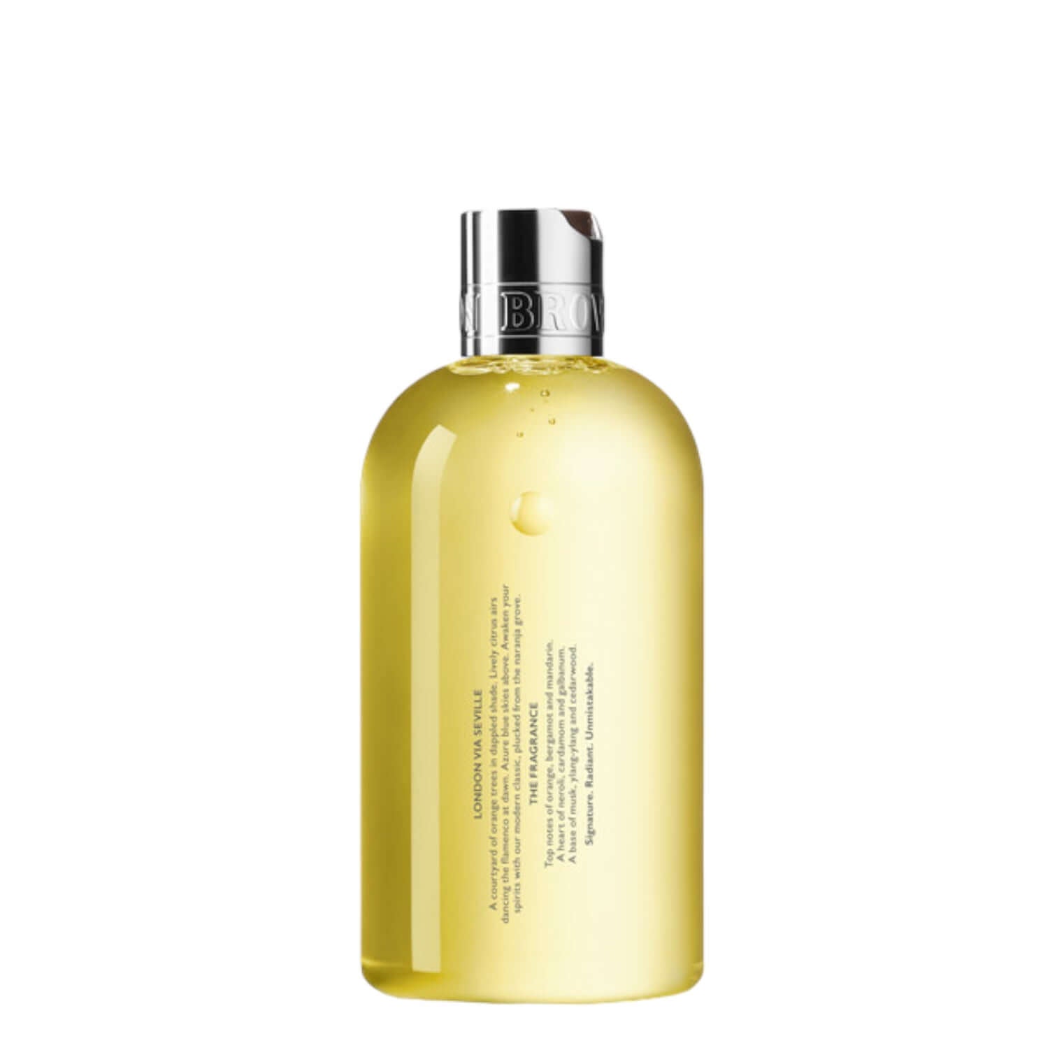 Bottle of Orange & Bergamot Shower Gel, infused with spicy notes and 300 ml size, perfect for luxurious bathing.