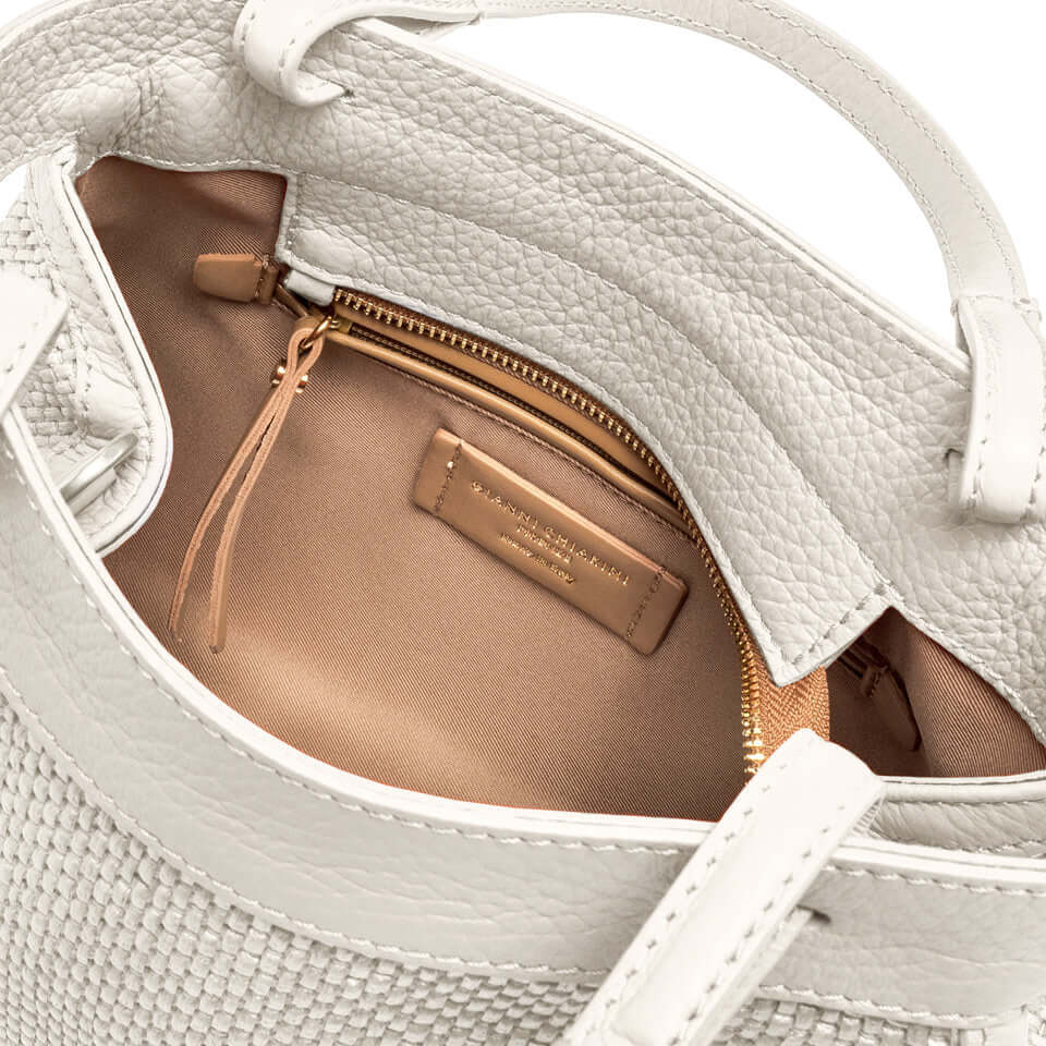 Interior view of Ottavia bag by Gianni Chiarini, featuring a zip pocket and soft lining.