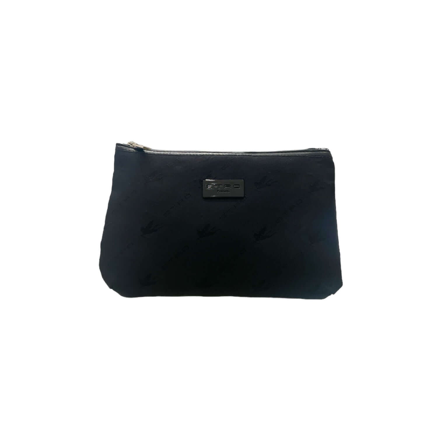 Pochette Uomo Media in lavabile nylon con zip e logo ETRO, 21x12x2,5 cm, design elegante e pratico.