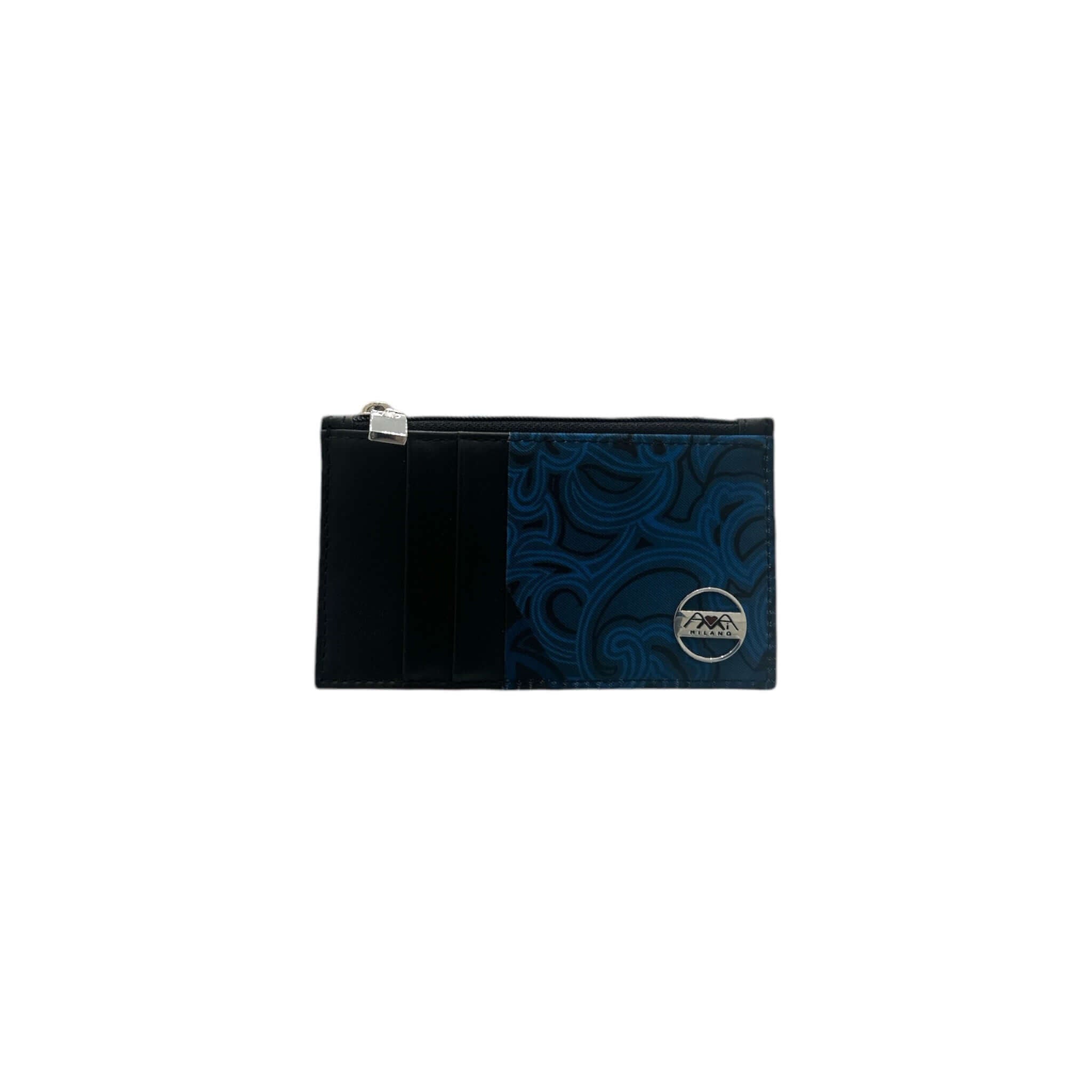 Portacarte con Zip di Amami Milano, elegante e pratico, con 6 scompartimenti per carte e chiusura zip.