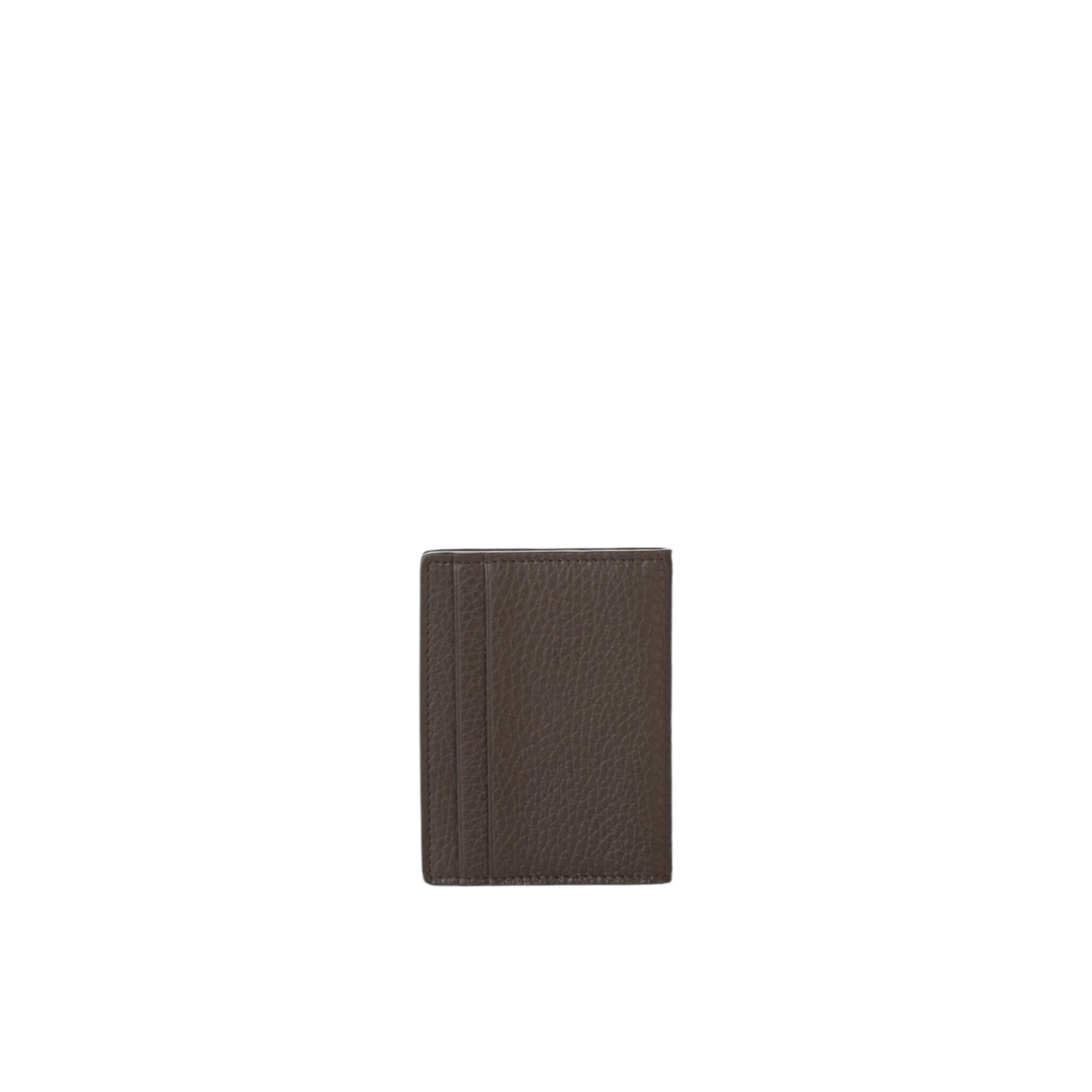 Portacarte a Libro Micron in pelle martellata, compatto e elegante con protezione RFID.