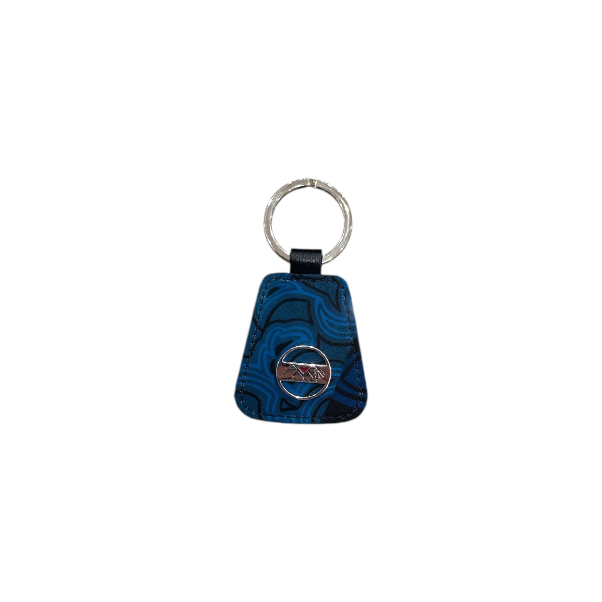 Portachiavi Amami Milano in blu con anello, elegante e funzionale per tenere le chiavi al sicuro.