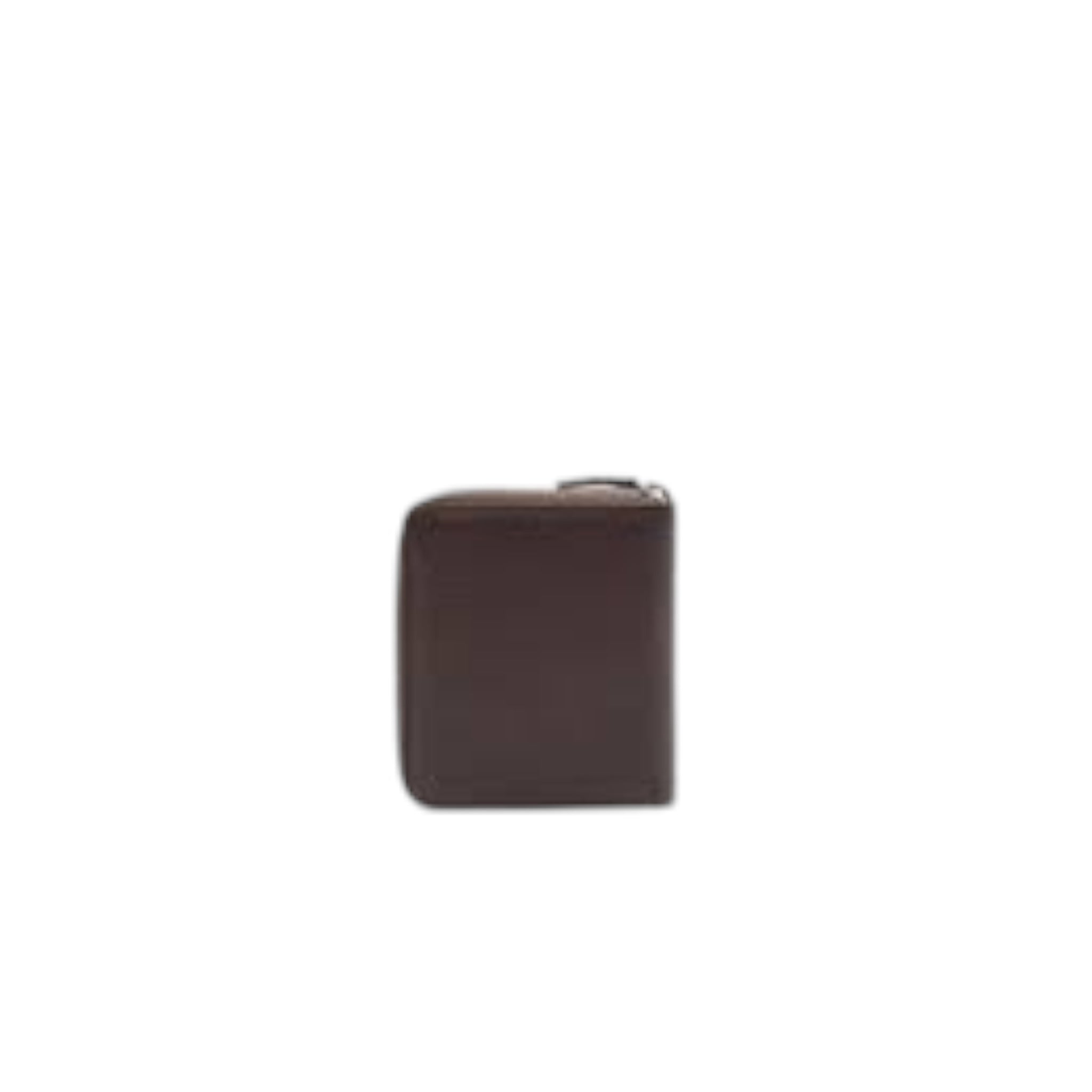 Portafoglio Micron in pelle martellata marrone con chiusura zip e design elegante, ideale per la sicurezza e lo stile.