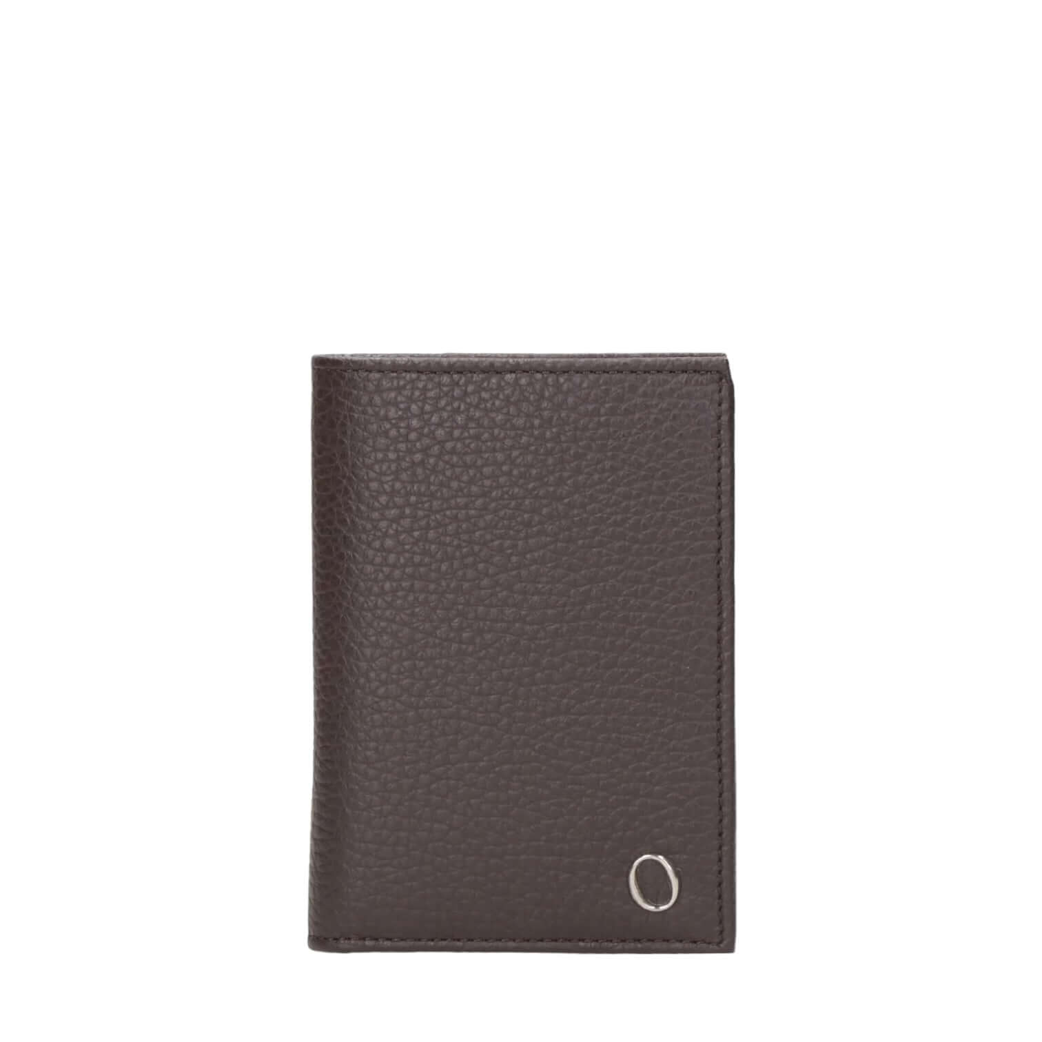 Portafoglio Verticale Micron in Pelle marrone, elegante e compatto, ideale per tasche di giacca e pantaloni.