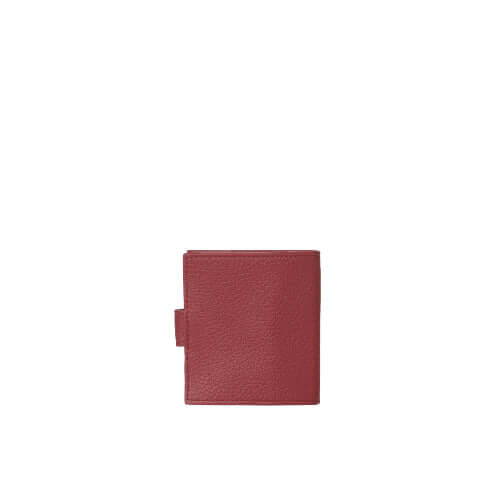Portamonete Micron in pelle martellata rossa, elegante e pratico accessorio firmato Orciani.