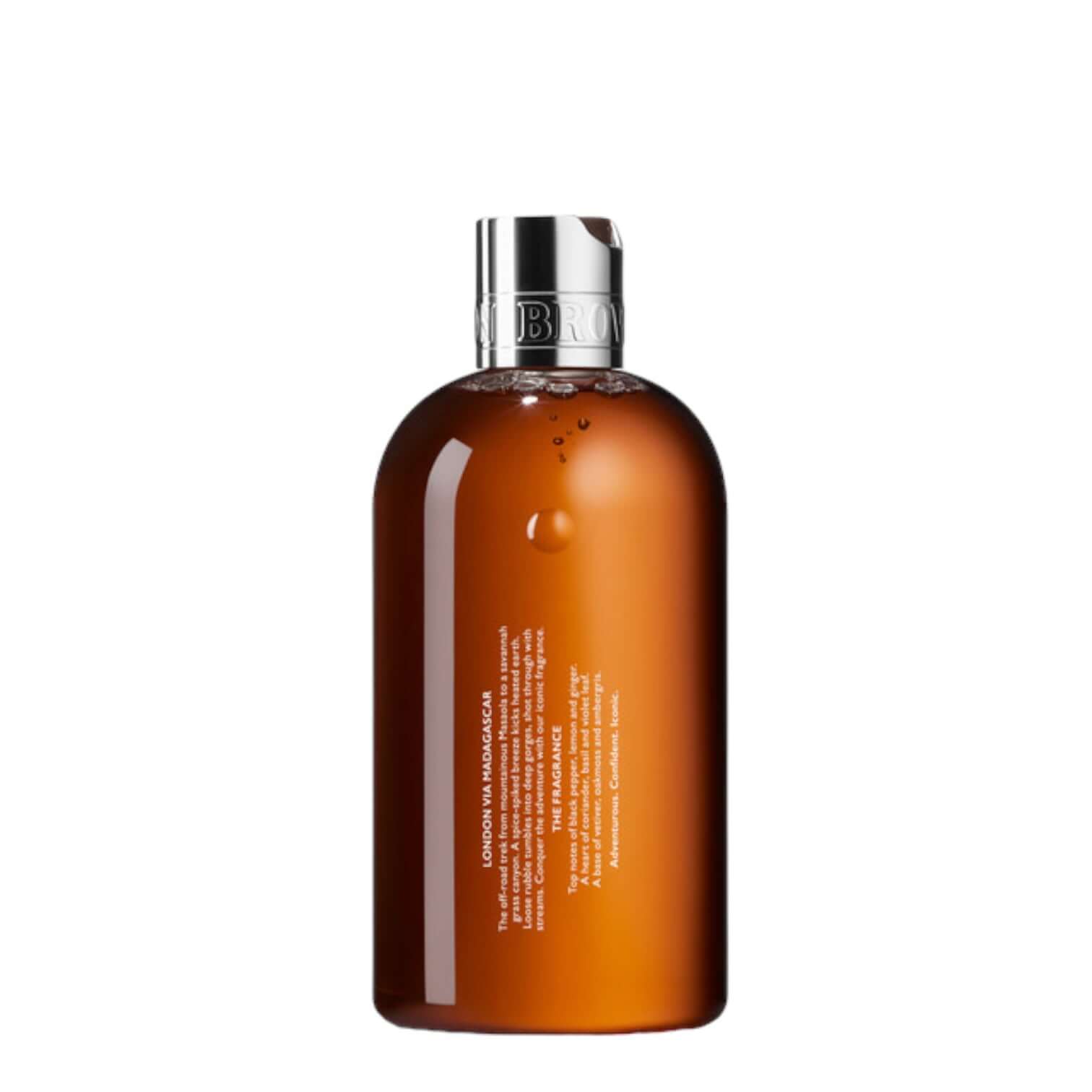 Re-charge Black Pepper Bath Foam 300 ml bottle for invigorating shower experience with black pepper and ginger.