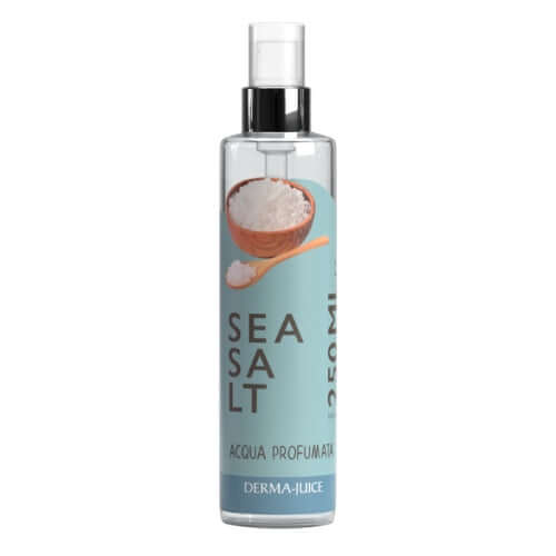 Sea Salt Acqua Profumata by Derma Juice, a refreshing scented body spray in a sleek bottle.