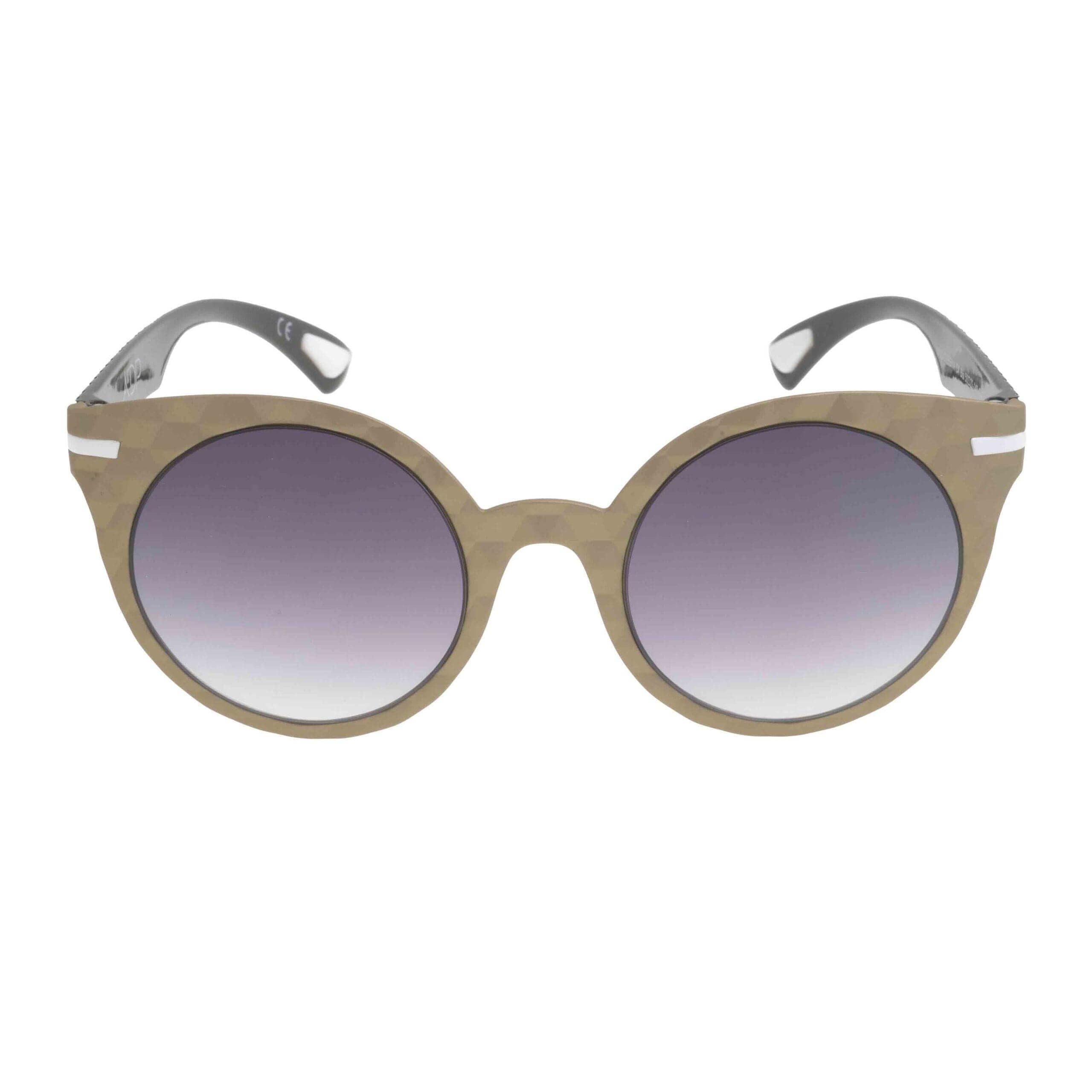 SERENA C4 BIS occhiali da sole eleganti con montatura beige e lenti sfumate, design moderno per donna.