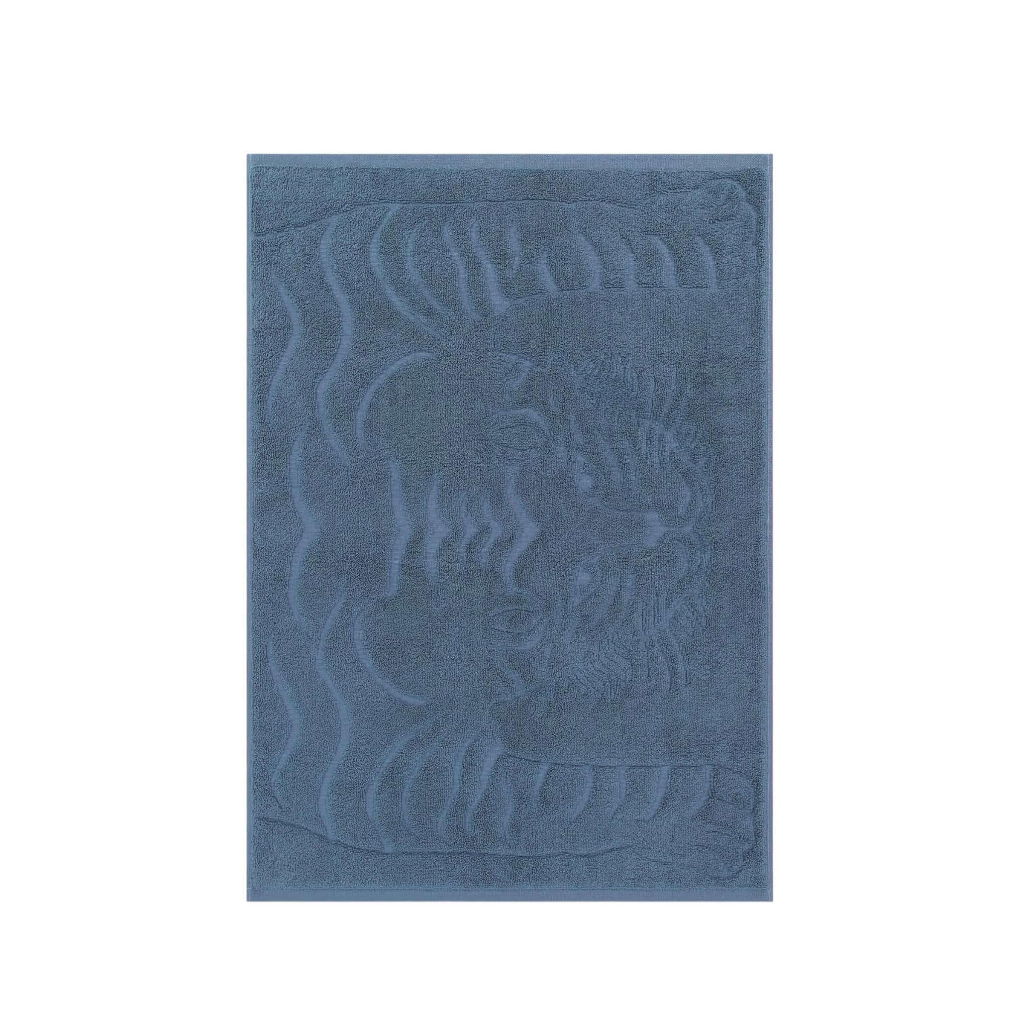 Tappetino da bagno in cotone 50x90 cm con stampa della tigre Baldo, prodotto in Portogallo.