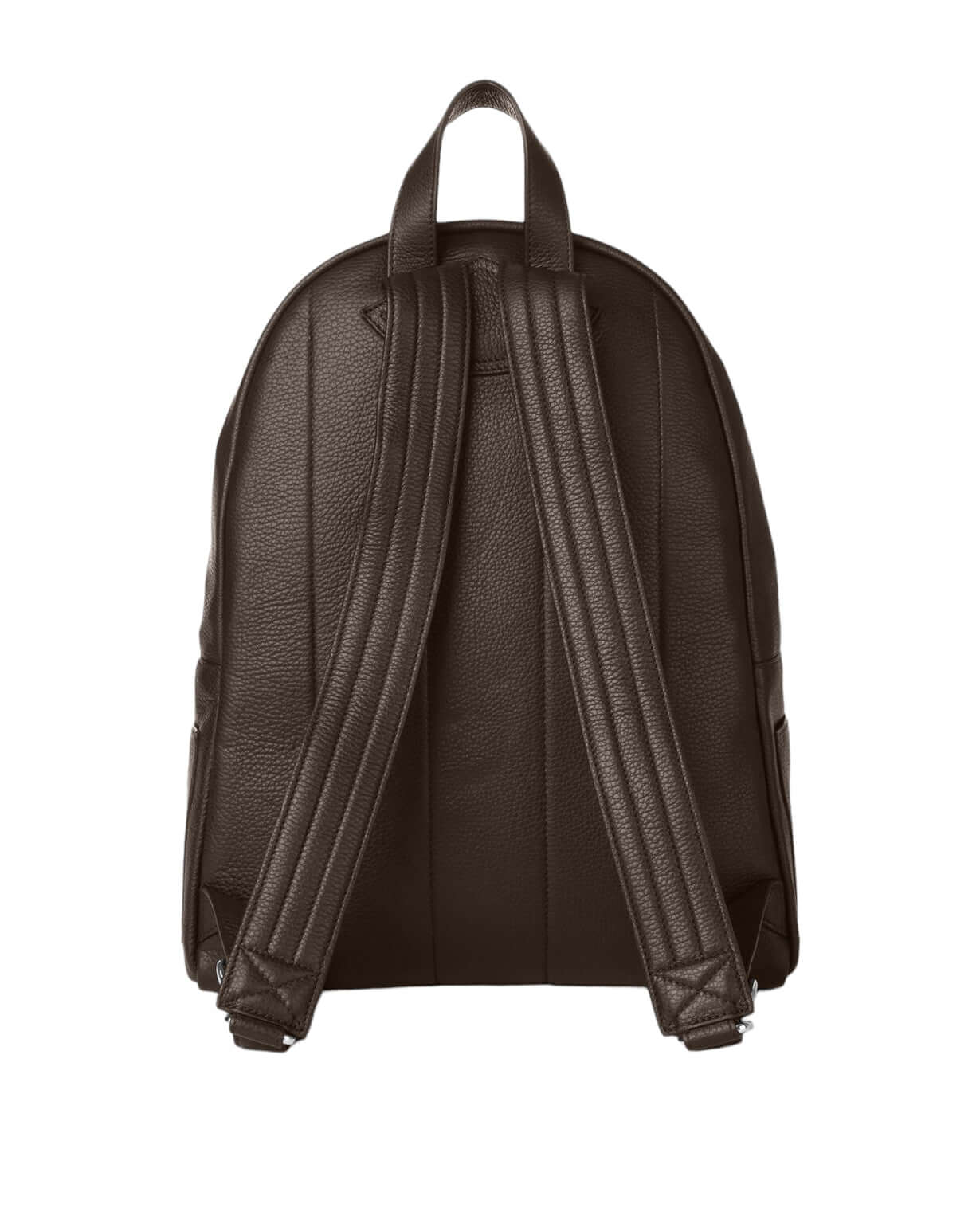 Zaino Micron in pelle, con tracolle regolabili, chiusura zip, esterno elegante, made in Italy.