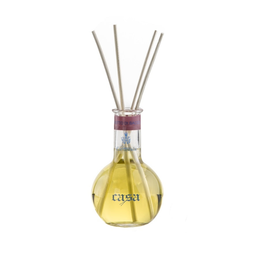 Frutto di Bacco Diffusore con bastoncini, fragranza persistente, 100 ml, design elegante per la casa.