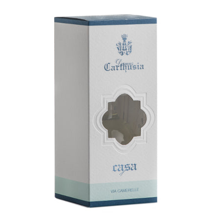 Via Camerelle diffuser box by Carthusia, elegant design for lasting fragrance in any room.