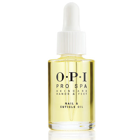 O.P.I. Pro Spa Nail and Cuticle Oil in a glass bottle, a hydrating formula for soft cuticles, 8.6 ml.