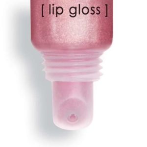 Lucidalabbra Rose lip gloss tube showcasing extra shiny rose-colored formula with ultra-fine glitter.