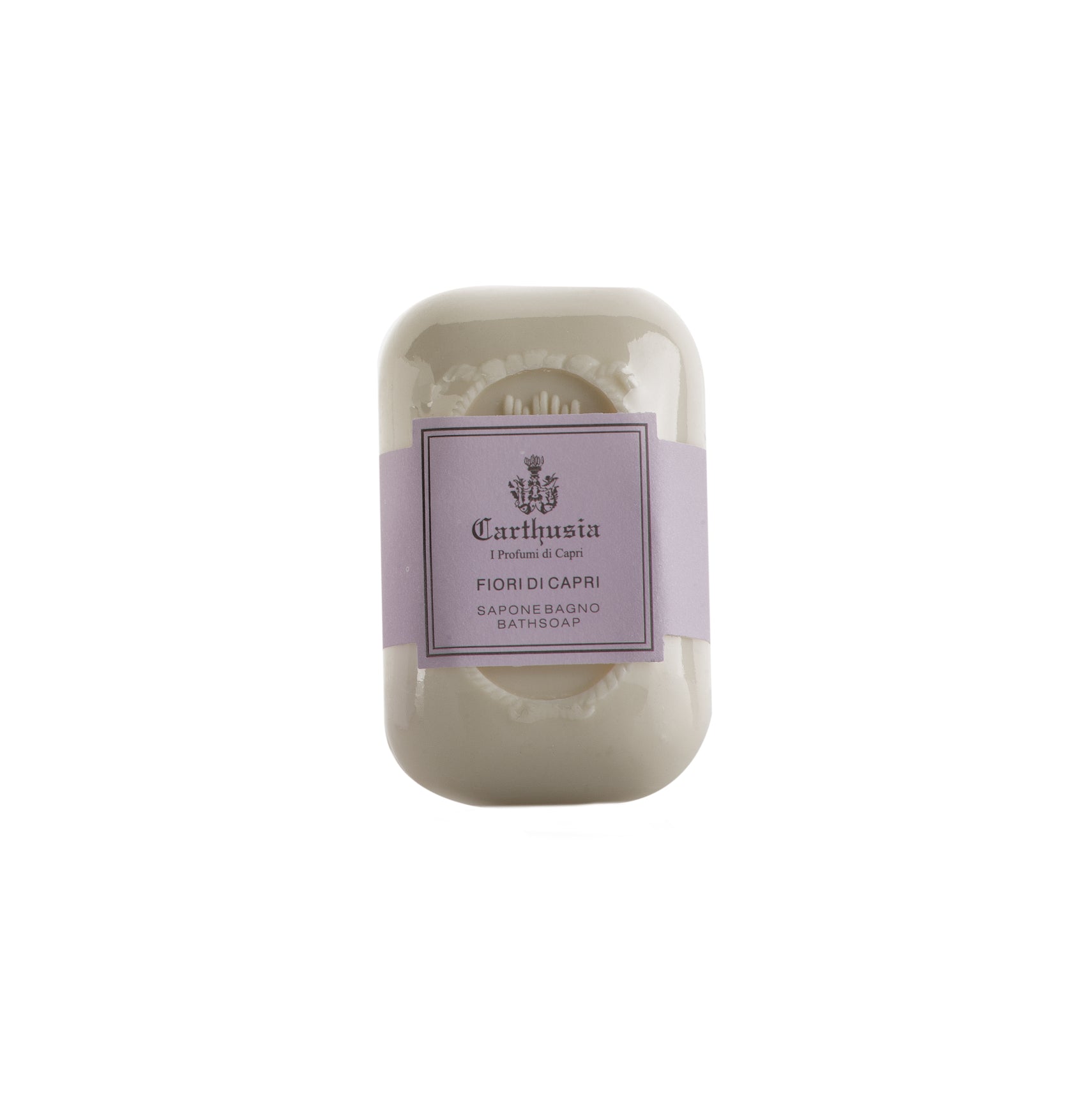 Carthusia Fiori di Capri soap, natural ingredients, colorful and fragrant, 125g, ideal for face and skin cleansing.