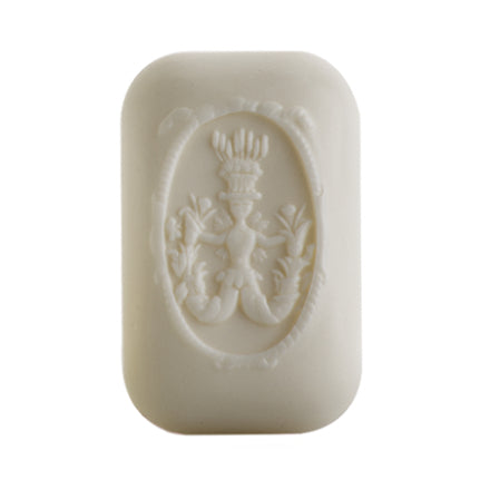 Via Camerelle Sapone bar, handcrafted with natural ingredients, featuring an elegant embossed design, 125g.