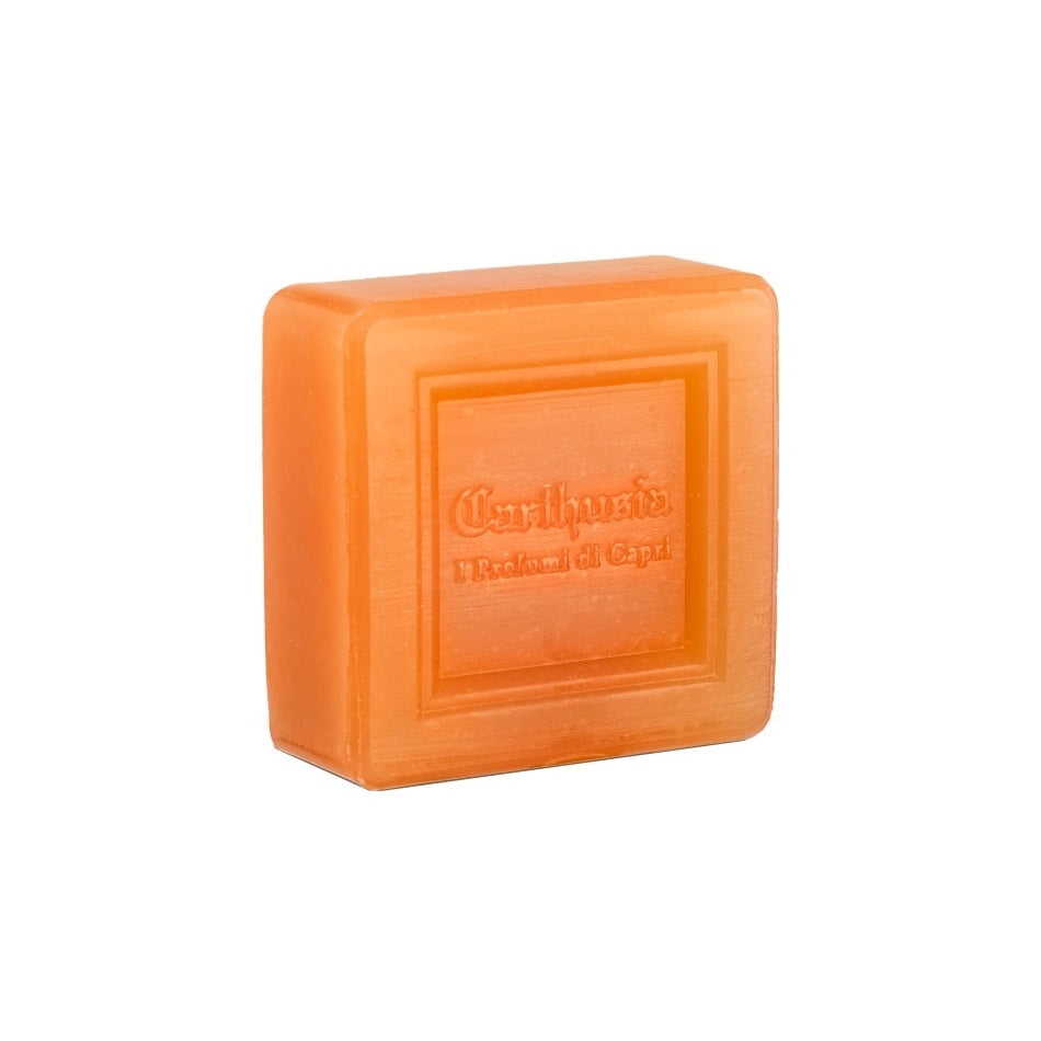 Zagara Sapone in glicerina, arancione, con profumo di zagara, confezione vivace, 100 g di prodotto.