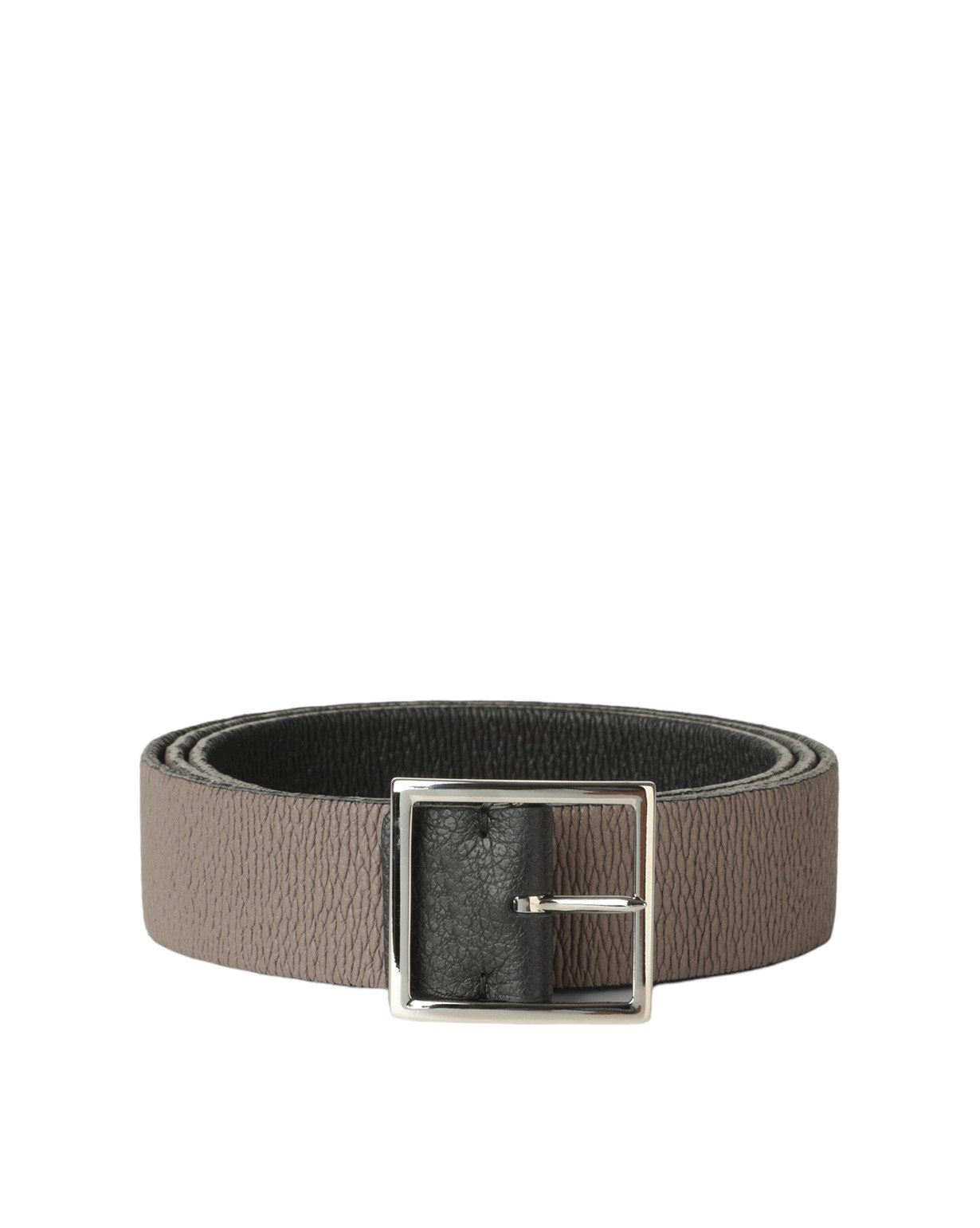 Reversible Micron Double Black/Mud Leather Belt