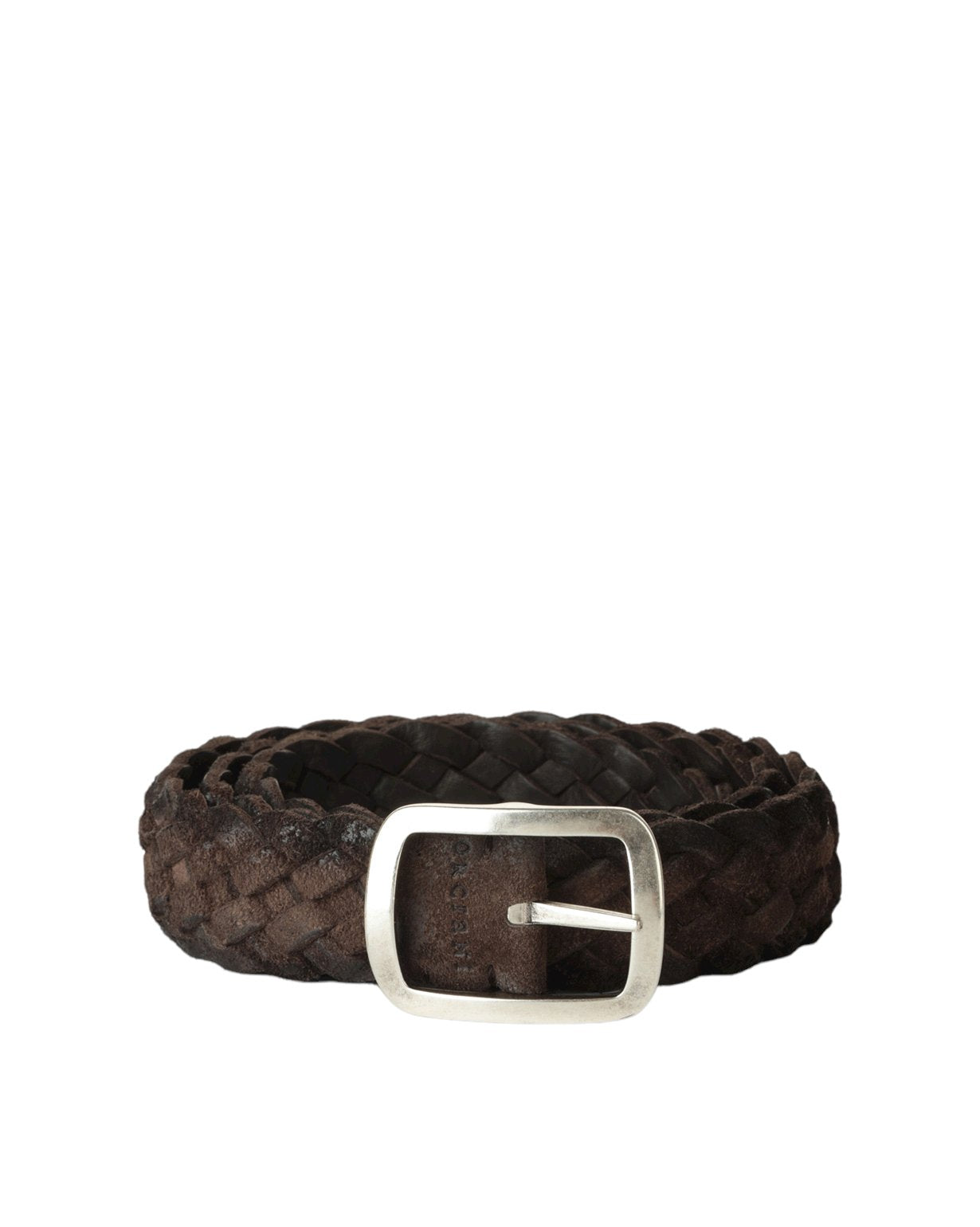 Hunting Double Dark Brown Leather Belt