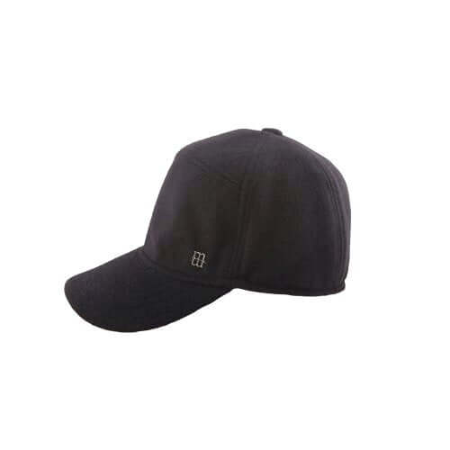 Berretto inglese nero in lana, confortevole e caldo, taglia 56, ideale per l'inverno e prodotto artigianalmente.