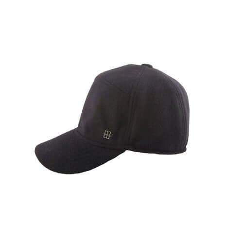 Berretto inglese nero in lana, prodotto artigianale, taglia 56, ideale per tenerti caldo in inverno.