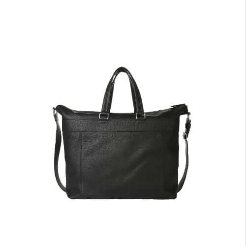 Borsa a mano e a tracolla Micron in pelle martellata, dimensioni 40x36x18 cm, chiusura zip, Made in Italy.