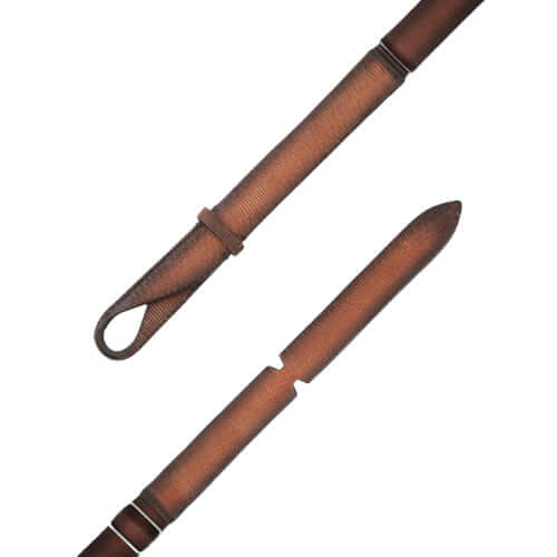 Cintura Nobuckle Blade in cuoio, regolabile, senza fibbia, in cuoio inciso, finitura opaca nichel free, made in Italy.
