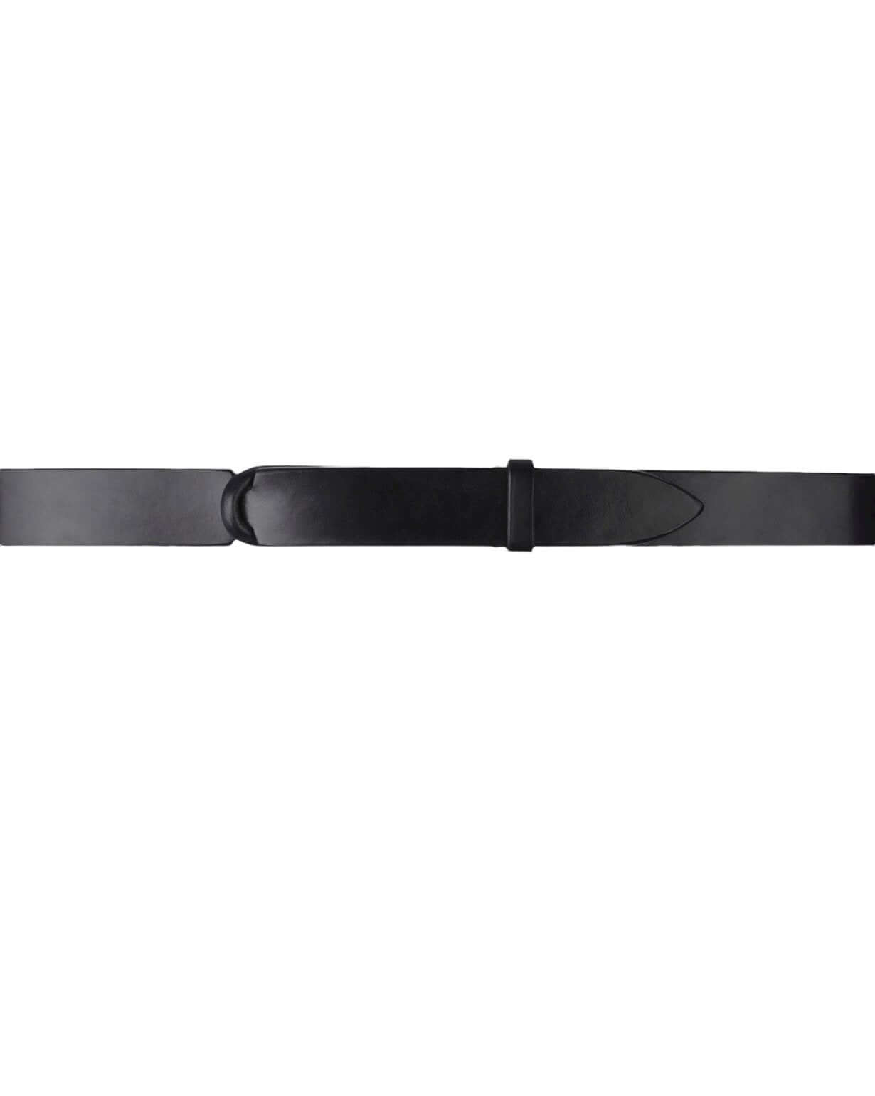 Cintura Nobuckle Bull in Cuoio, adjustable leather belt without buckle, height 3 cm, made in Italy, fits size 42 to 58.