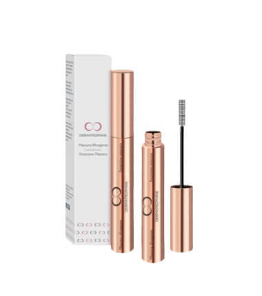 Mascara Allungante in packaging elegante, per effetto ciglia finte, con principi attivi Growtech e Stimulash.