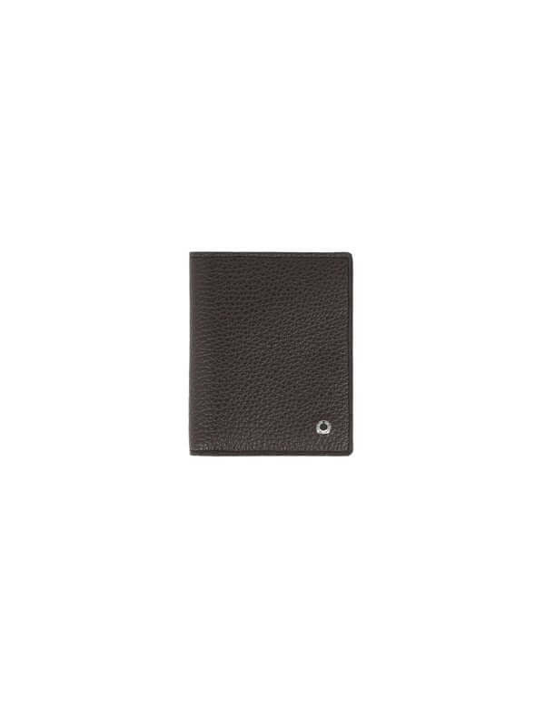 Portafoglio Frog in Pelle, pelle di alta qualità, 8 scomparti carte, RFID, dimensione 12x9cm, Made in Italy.