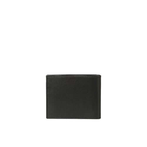 Portafoglio Liberty/Vanity in morbida pelle nera, tasca porta monete, fessure per carte, made in Italy.