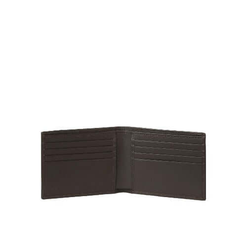 Portafoglio Liberty/Vanity in pelle liscia con scomparti per carte e banconote, design elegante e logo Orciani.