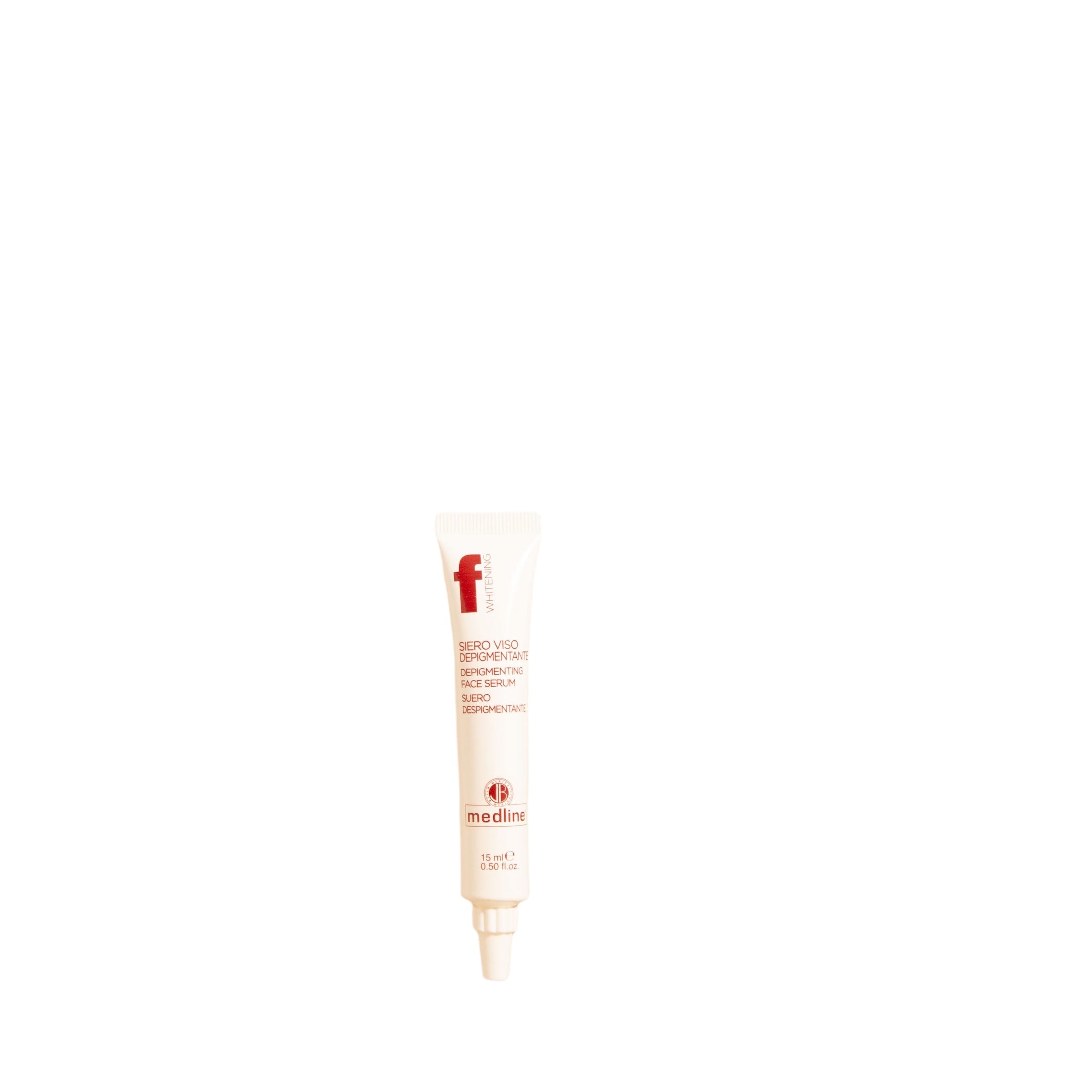 Siero Depigmentante 15 ml, trattamento anti-ossidante con acido glicolico e vitamina C, senza profumo.