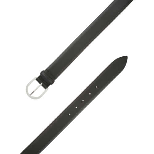 Cintura Classica Monaco in Pelle, pelle verde, fibbia palladio, made in Italy, h. 3.5 cm.