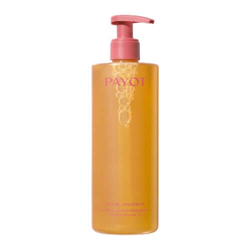Olio Doccia Rilassante by Payot in a pump bottle for soft, nourishing skin care.