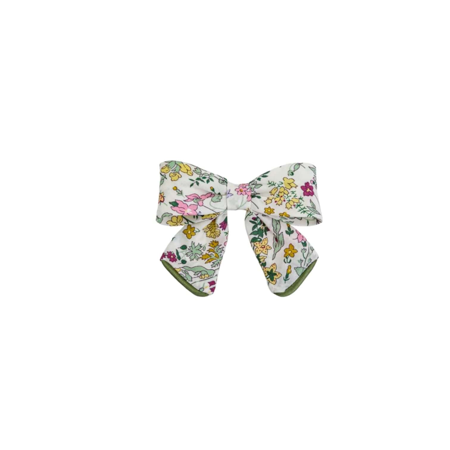 Molletta Capelli luxury bow in Liberty Fields flower print, made from 100% cotton, perfect accessory for any outfit.