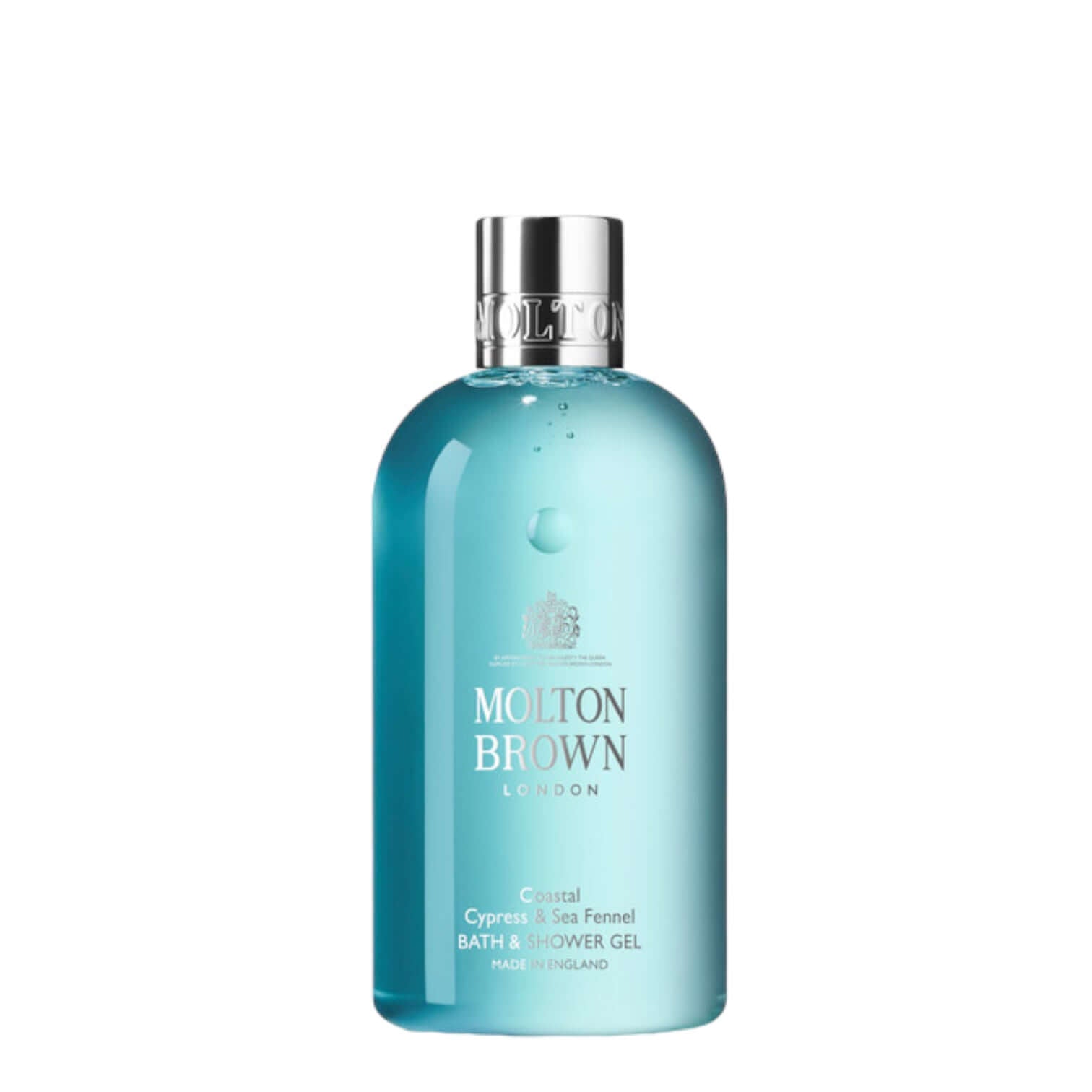 Molton Brown Coastal Cypress and Sea Fennel Bath Shower Gel, refreshing men's body wash, 300 ml.