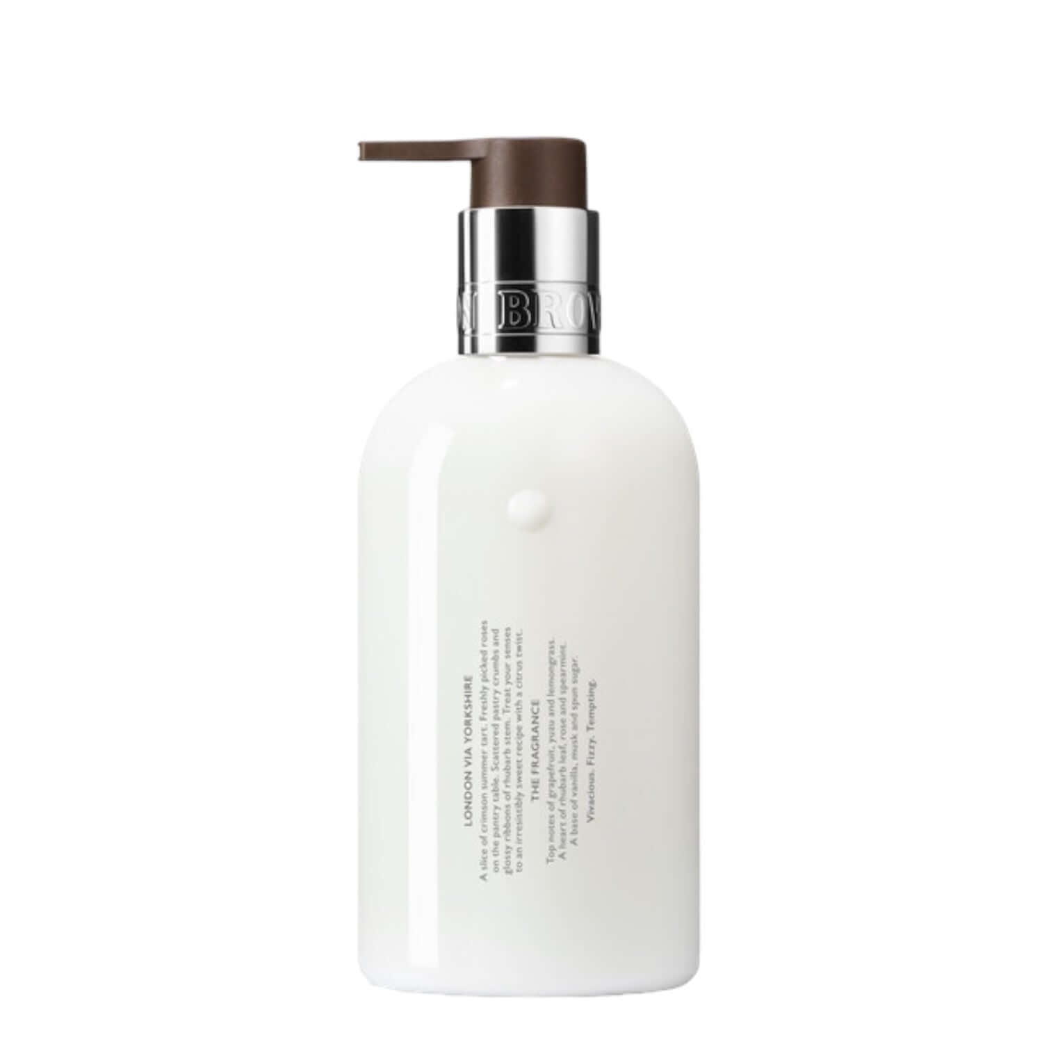 Delicious Rhubarb & Rose Crema Corpo 300 ml body lotion with nourishing formula and playful fragrance.