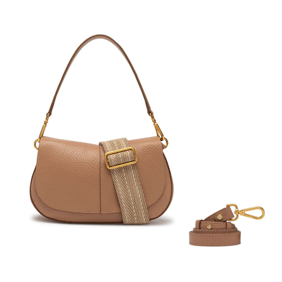 HELENA ROUND by Gianni Chiarini, structured bubble leather bag with dual portability and chic design.