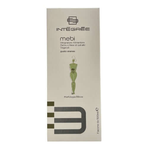 Integratore Alimentare Metbi con estratti vegetali, gusto minerale, 500 ml, bilioso, gluten-free e lactose-free.