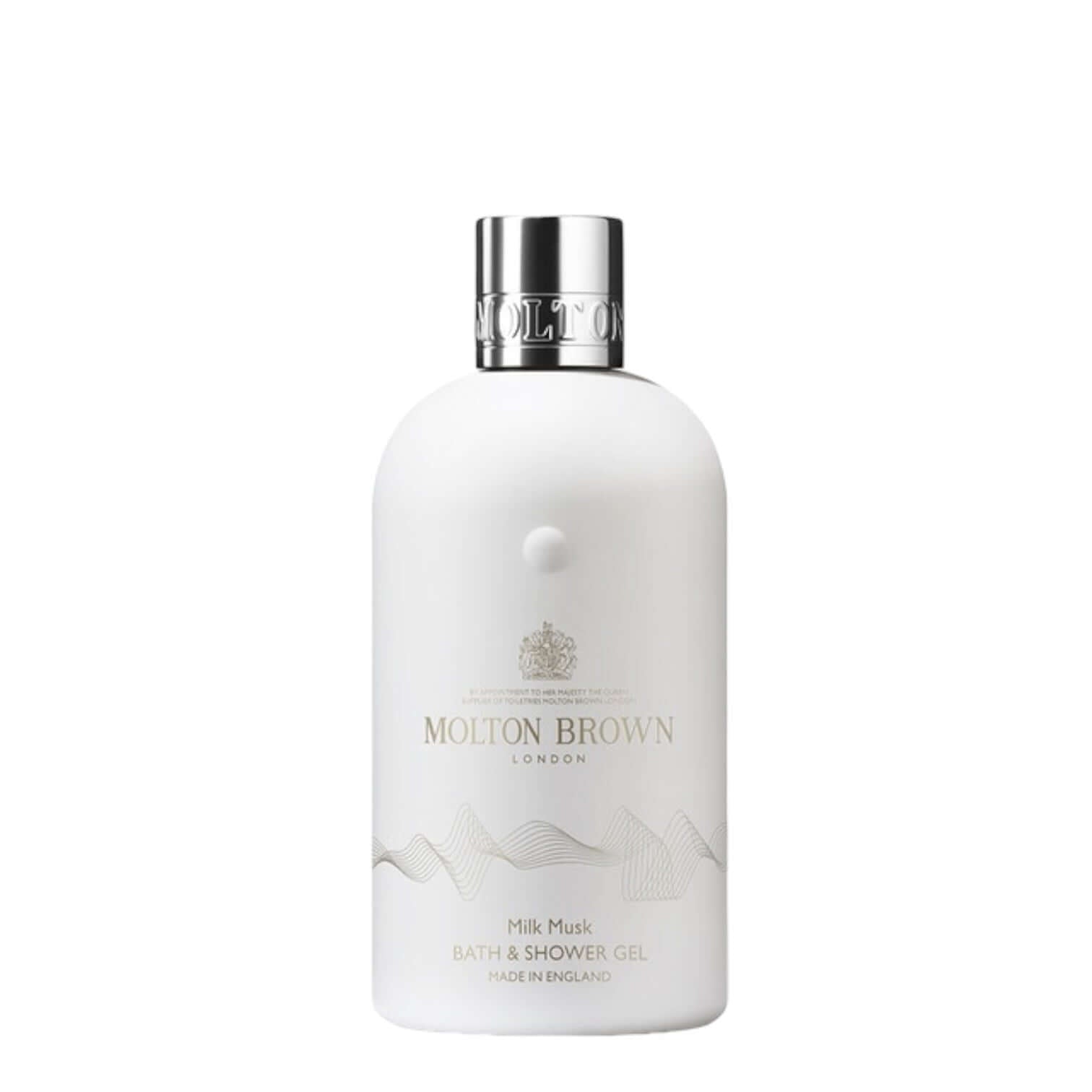 Molton Brown Milk Musk Gel Doccia 300 ml, sensoriale gel per doccia con muschio e legno di cedro.