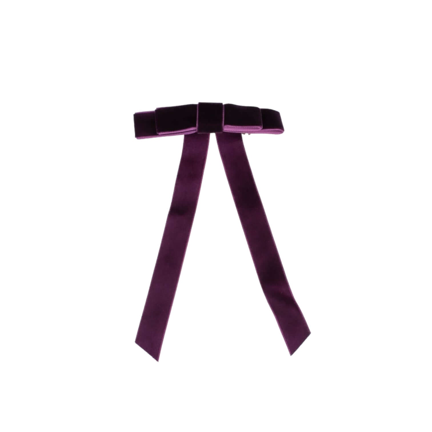 Molletta Capelli Big Bow in rich purple velvet, perfect for stylish hair accessories and elegant outfits.