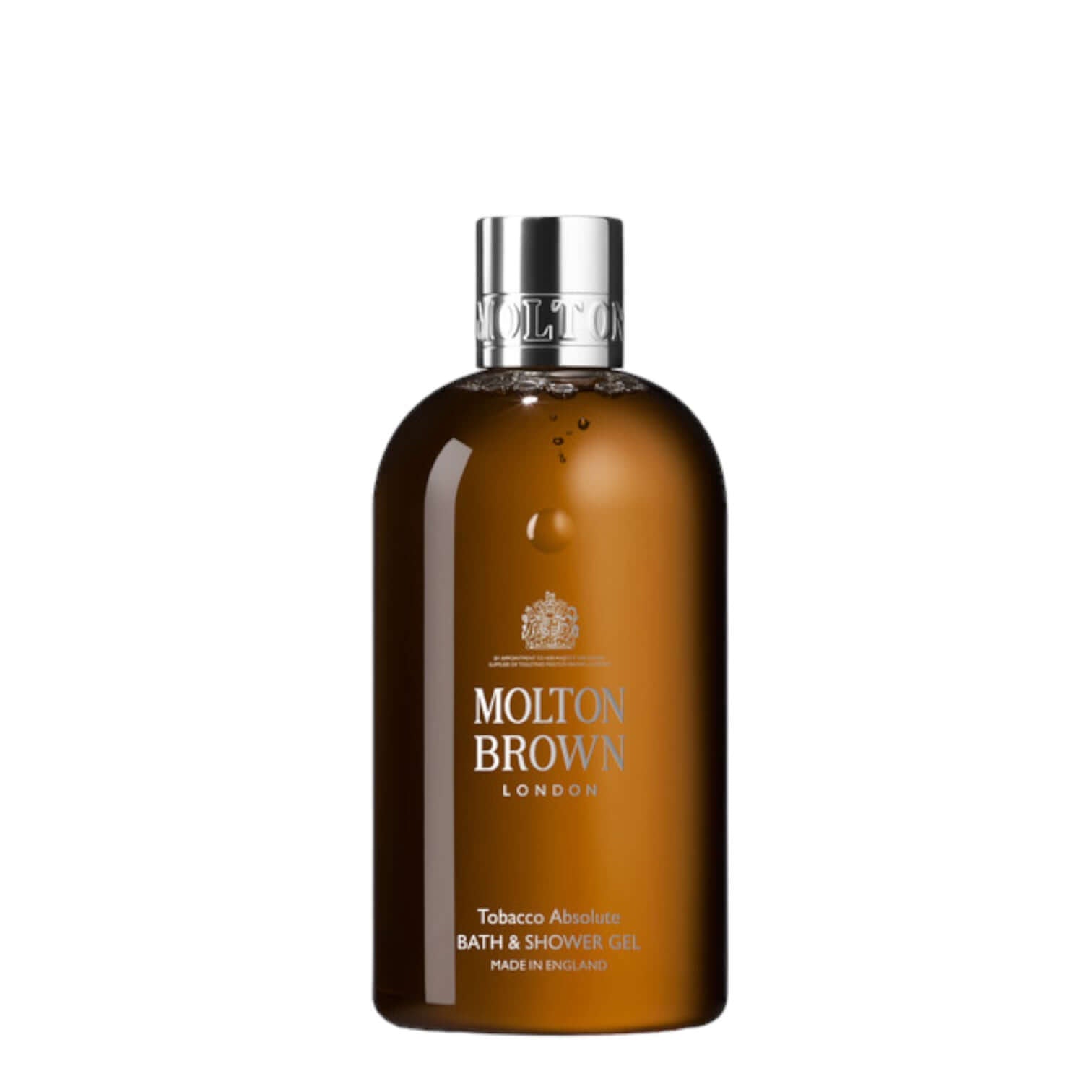 Molton Brown Tobacco Absolute Bath & Shower Gel, 300 ml, with aromatic tobacco and vibrant grapefruit.