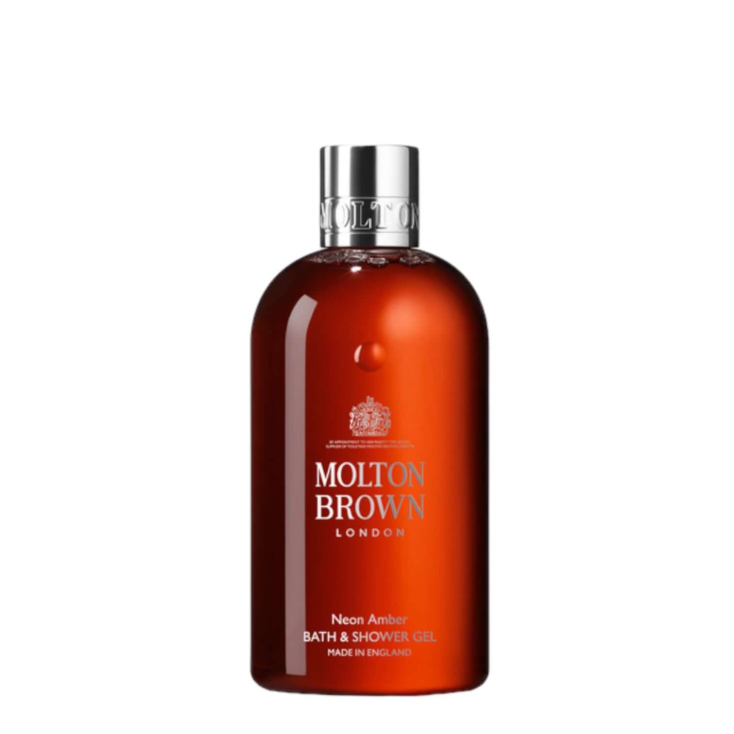 Neon Amber Bath & Shower Gel by Molton Brown, 300 ml, with bright mandarin oil and warm ambroxan.