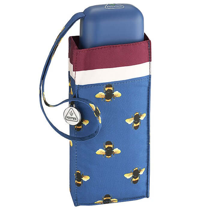 Compact bee-themed umbrella pouch with a lightweight design, ideal for easy carrying.