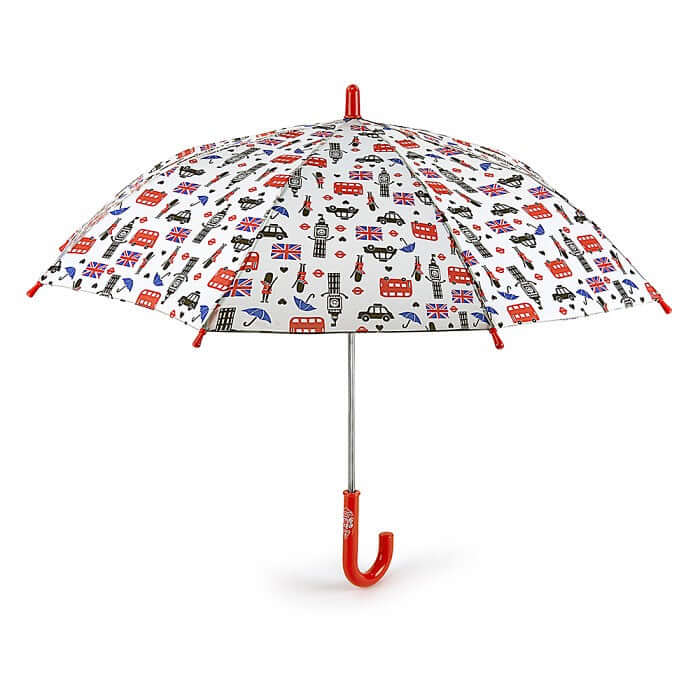 Ombrello Little London per bambini con design londinese, tecnologia sicura e leggero, 68 cm aperto.